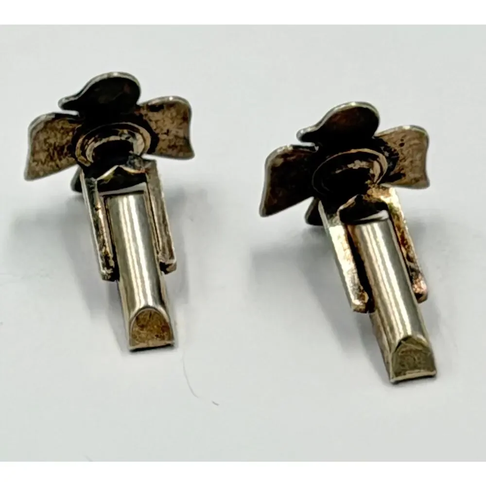 Vintage Native American Thunderbird Turquoise Sterling Cufflinks PAT.2472958